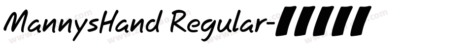 MannysHand Regular字体转换